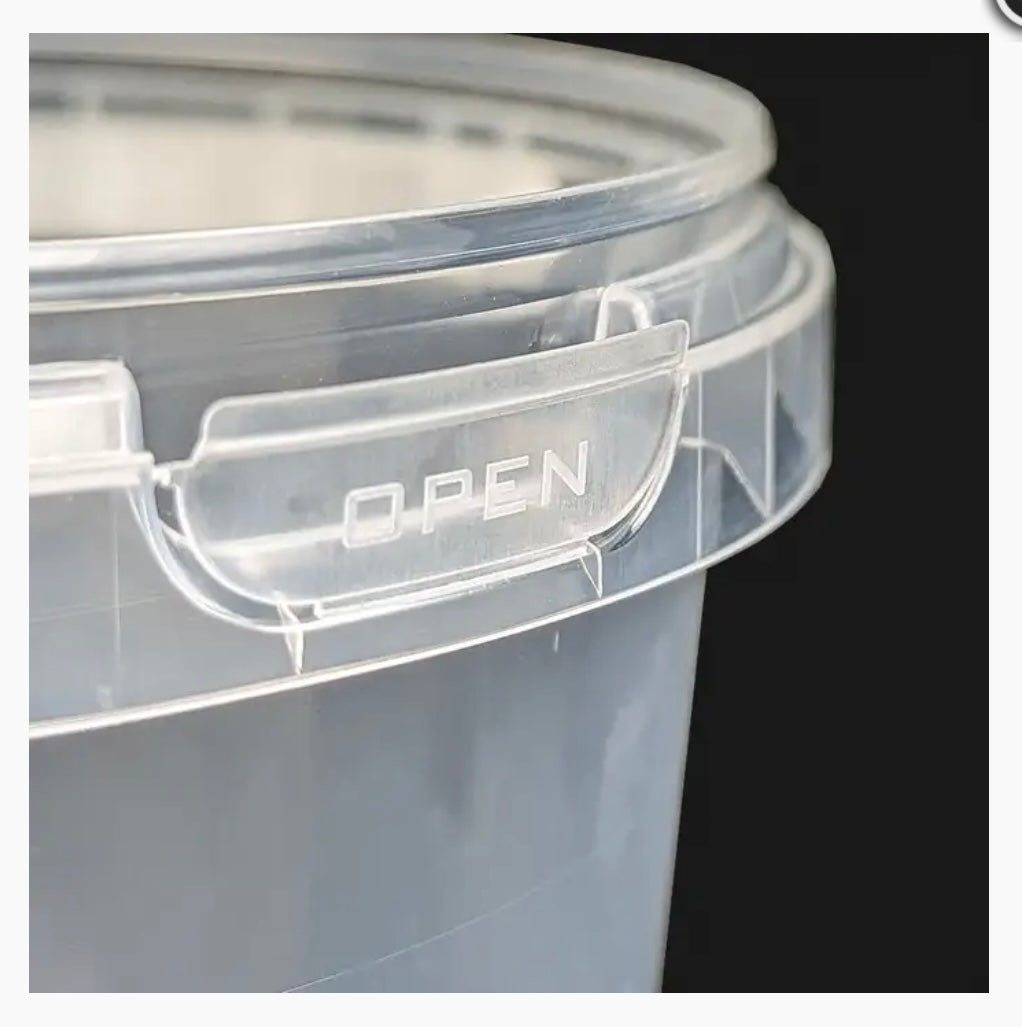 25 pcs Set Tamper Proof Tubs with Lids 240ml