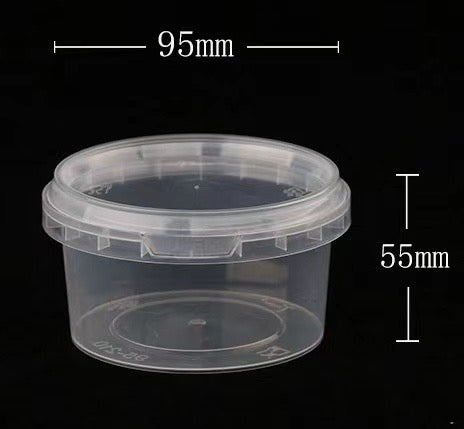 25 pcs Set Tamper Proof Tubs with Lids 240ml